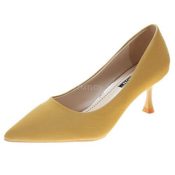 

spring and autumn women's shoes high heels classic pointed toe zapatos de mujer plataforma dress, Black