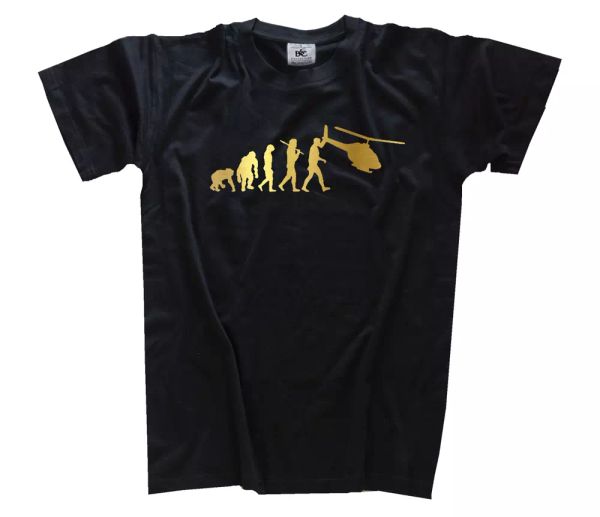 

gold edition helicopter pilot evolution t-shirt s-xxxl, White;black