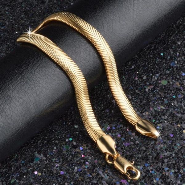 

link, chain wholesale 6mm 20.5cm fashion dubai bangle jewelry gold color ethiopian bracelet for women africa arab items18 k, Black