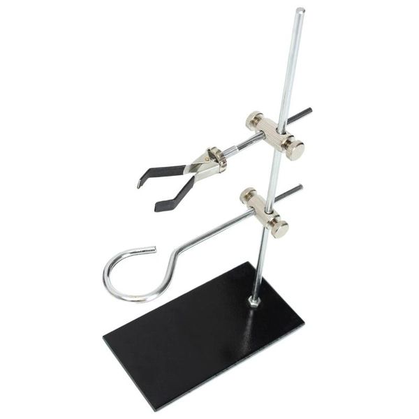 

lab supplies 1pc metal mini bracket laboratory support stand alcohol bottle school rod length 29cm silver black