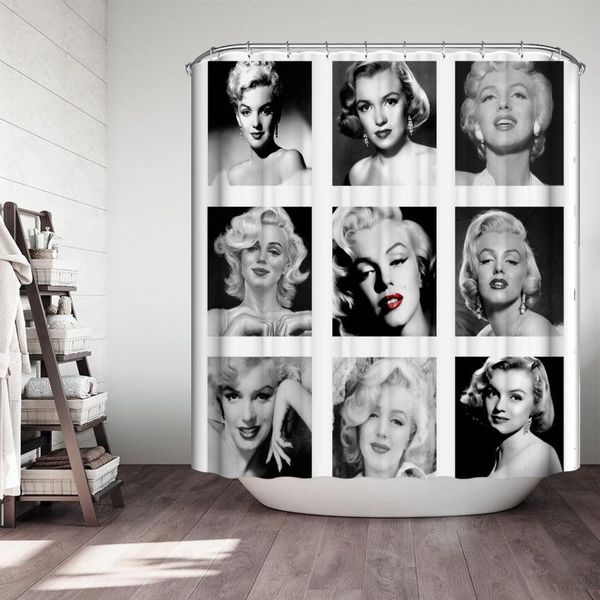 

curtain & drapes custom 3d printing waterproof shower pedestal rug lid toilet cover mat bathroom set with hooks