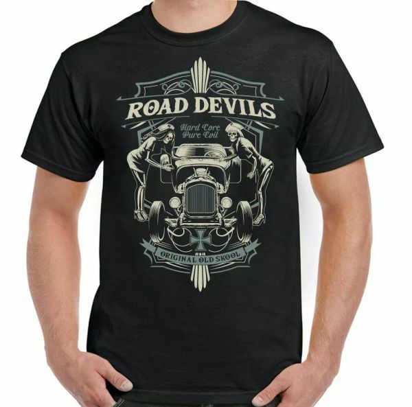 

rod t-shirt enthusiasts gas od car classic parts engine mens, White;black