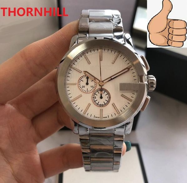 

model mens quartz battery powers watches 43mm 904l stainless steel sapphire super luminous waterproof factory men president full functional, Slivery;brown