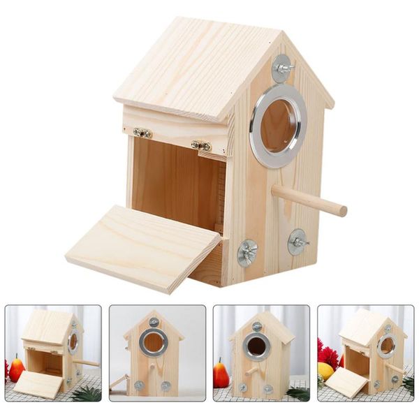 

bird cages wood nest creative parrots incubator hatchery breeding nesting box
