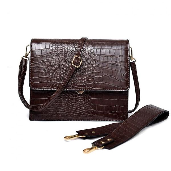

fashion women handbag luxury crocodile leather flap shoulder bag for female crossbody bags large capacity totes coffee waist