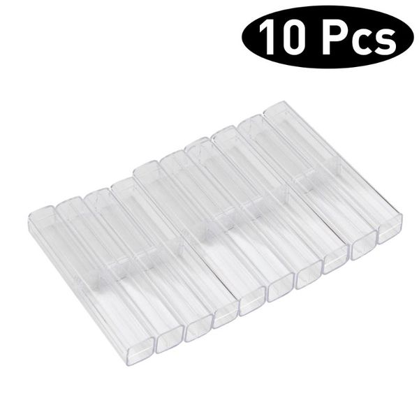 

pencil cases 10 pack plastic clear ballpoint pen case gift package box empty bulk collection set for business