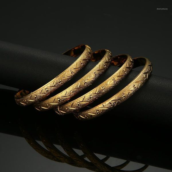 

fashion gold color 4pcs luxury bangles ethiopian african women dubai bracelet wedding jewelry1, Black