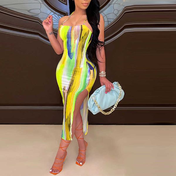 

spaghetti strap summer casual slit midi dress 210702, Black;gray