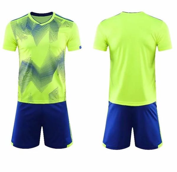 

custom men's soccer jerseys kits adult's football sets diy name number logo for team uniforms camisa de futebol player light yello