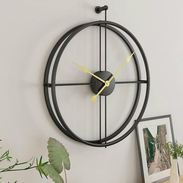 

wall clocks iron clock home decoration office large modern design mounted mute watch european decorative hanging watches