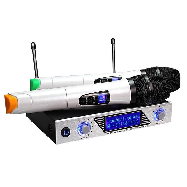 

handheld wireless microphone system with dual dynamic microphones eu plug
