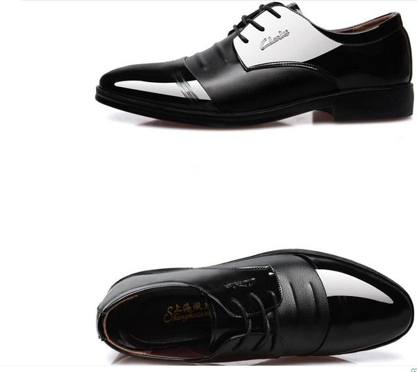 

men's shoes in spring and autumn low heel pointed end @2048, Black
