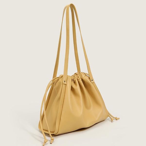 

shoulder bags korean version large-capacity ins bag 2021 casual versatile pleated simple solid color tote handbag