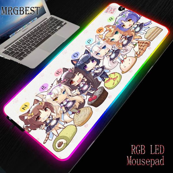 

mouse pads & wrist rests mrg suitable for notbook xxl pad anime cute girl mousepad lapkeyboard game r rgb led usb mat 900x400x4mm