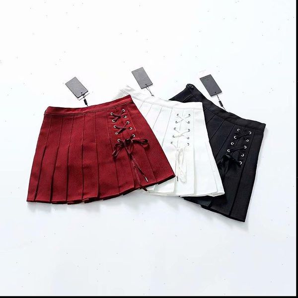 

gothic punk pleated black red womens skirt mini summer high waist plaid harujuku short skirts