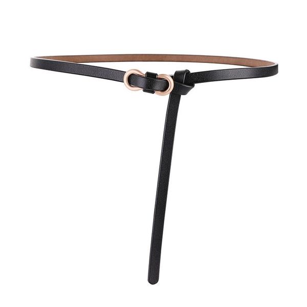 

belts cowhide style metal buckle thin belt women's decorative dress korean fashion matching jeans simple tren, Black;brown