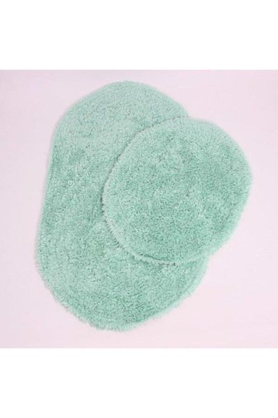 

cotton toilet seat set 2-eco (mint) st02275 bath mats