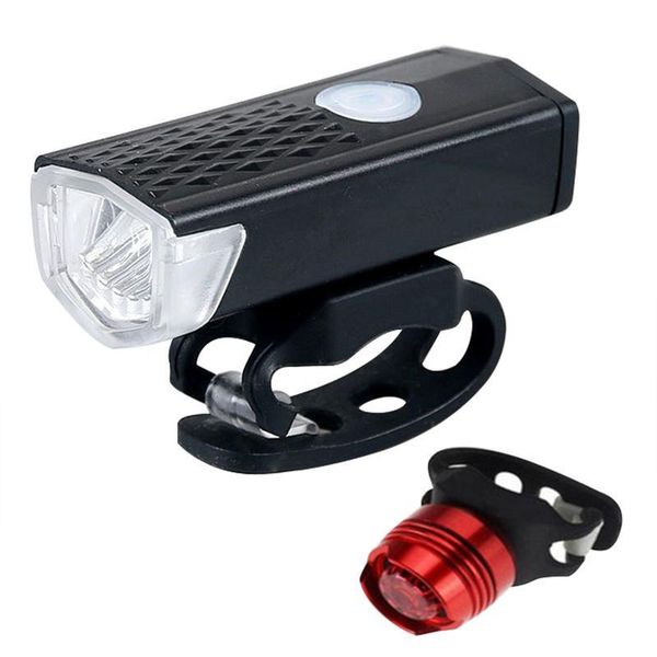 

bike lights mountain front head light usb water resistant headlight taillight led cycling lamp set