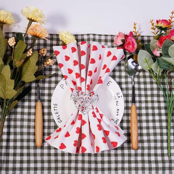 

valentine's day napkin rings 8pcs, heart ring holders, dinner tables g6db