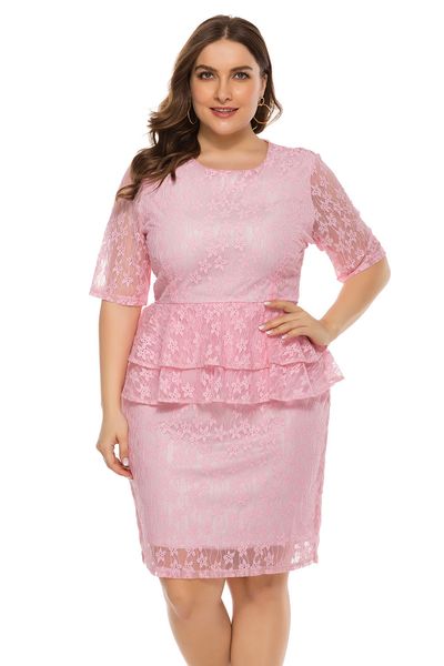 

bofute plus size women's lace dress sq0137, Black
