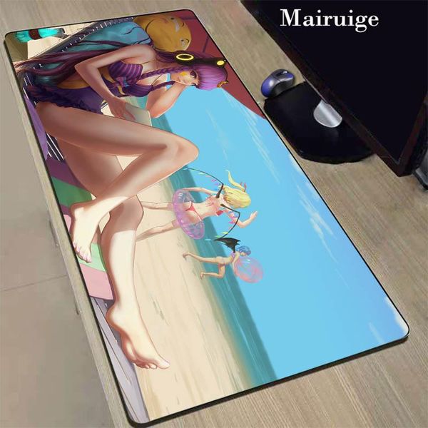 

mouse pads & wrist rests anime girl large gameing accessories pad computer keyboard desk mats household 40x90cm waterproof non-slip carpet