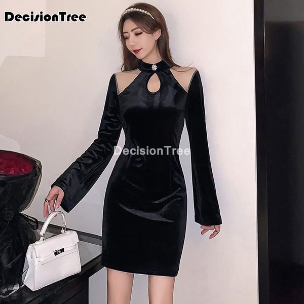 

ethnic clothing 2021 chinese party dress cheongsam floral print hollow out qipao vestidos, Red