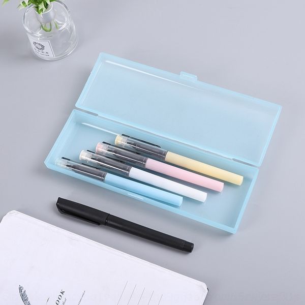 

XOw creative plastic stationery bags stationery box translucent frosted pencil case student pencil case