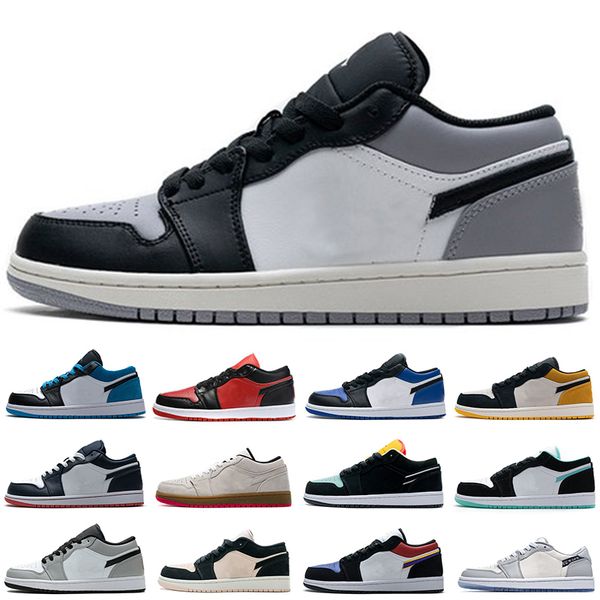 

university blue black low 1 1s basketball shoes unc light smoke grey game royal pine green south side shadow men sneakers concord sports tra