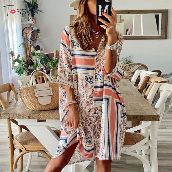 

women's swimwear tossy oversized print beachwear shirt cover up women casual long sleeve dress plus size loose bathing tunic blusas, White;black