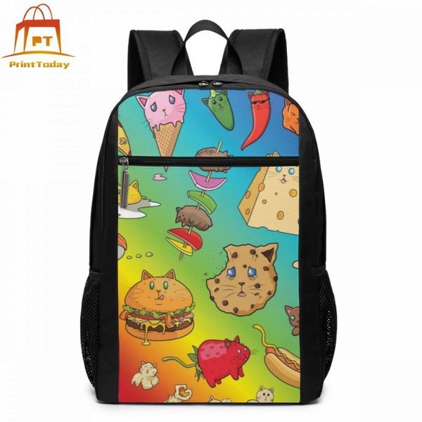 

backpack pizza backpacks pattern multi pocket bag trending teenage shopper bags