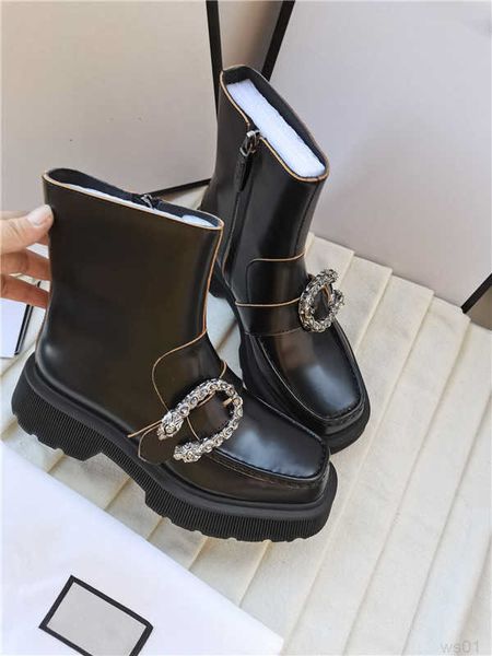 2022 Luxus-Designer-Damen-Stiefeletten aus schwarzem Lackleder, Bootie-Stiletto-braune Booties-Schuhe mit Originalverpackung