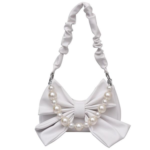 

shoulder bags cute small leather bag female summer 2021 trendy bow fold underarm chain messenger sacos de mujer vestir