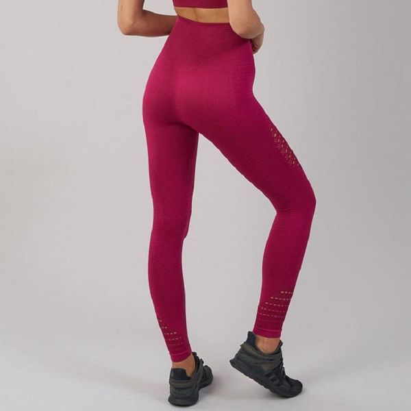 

yoga outfits women hight waist hip up pants tight sport leggings fitness seamless sports wear for gym, White;red