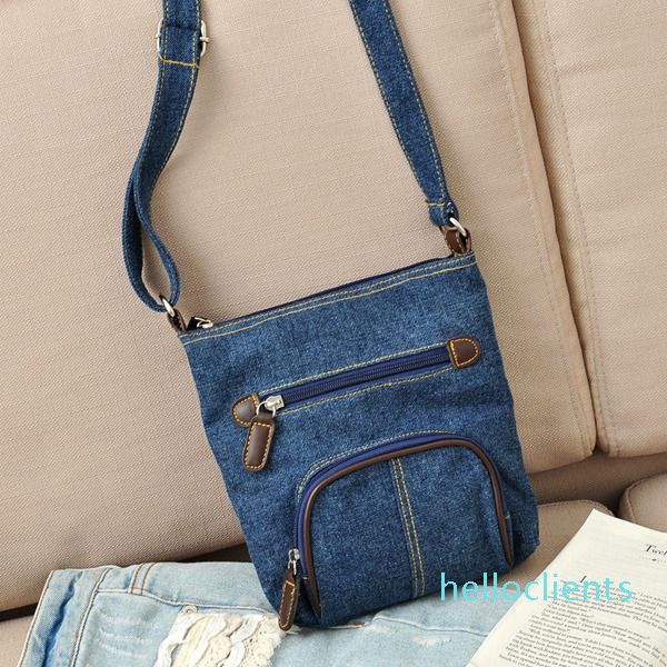 

2021 new messenger ladies casual denim bag fashion women's shoulder travel zipper handbag cinderella princess
