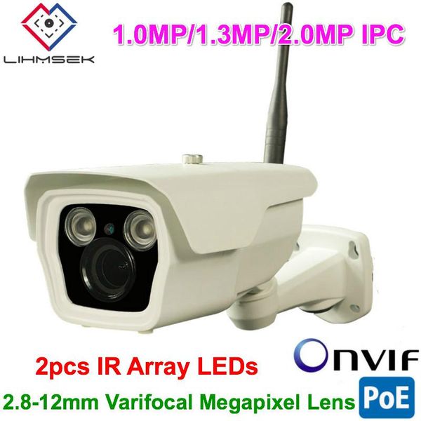 

lihmsek high-performance dsp 1/2.8'' cmos sensor h264 ipc cctv security camera wireless wifi ip 2pcs ir array leds cameras