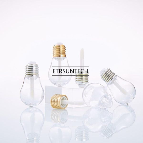 

storage bottles & jars 100pcs cute light bulb shape empty lip gloss tube clear mini refillable with rubber inserts f3904