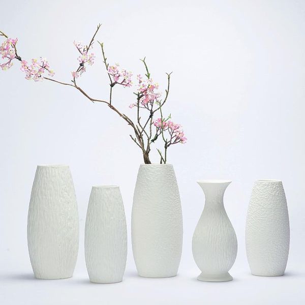 

vases donglin simple european white ceramic vase modern dry flower porcelain arts and crafts living room decoration accessories
