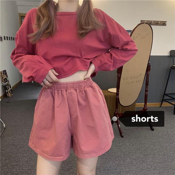 

running shorts summer women sports fitness yoga thin section high waist loose wild casual wide-leg pants trend cozy, Black;blue