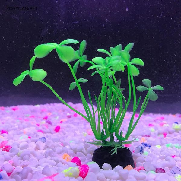 

10-12cm aquarium artificial plants fish tank decoration green purple water grass decor viewing decorations accessories