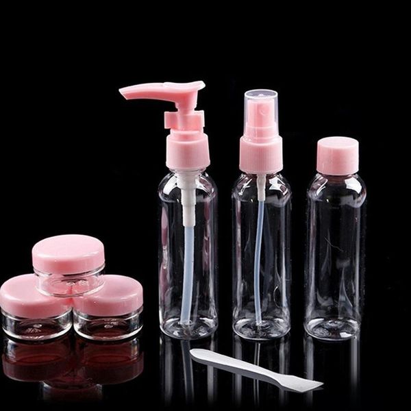 

storage bottles & jars 7pcs mini travel makeup cosmetic face cream pot transparent plastic accessories empty make up container bottle