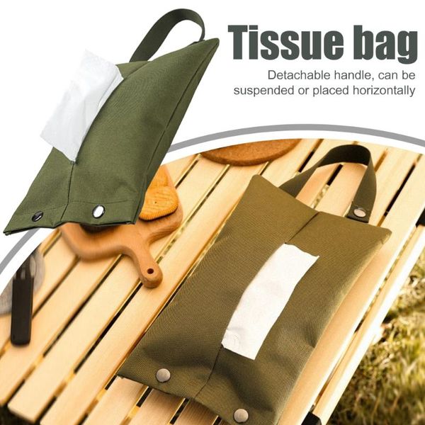 Titulares de papel higiênico portátil Nylon Tissue Bag para Carro Home Office Exterior Camping Caminhadas Suprimentos Sacos de Sacos de Papel Pacote de Pacote de Sacos