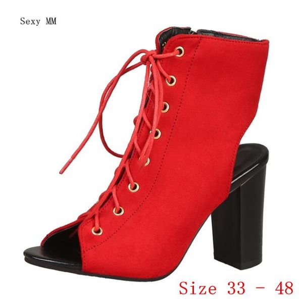 

women high heel sandals shoes woman heels gladiator pumps small plus size 33 34 - 40 41 42 43 44 45 46 47 48, Black