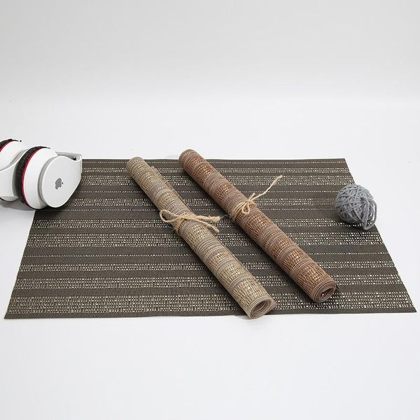 

mats & pads placemats set of 4 for dining table stain resistant washable pvc kitchen woven wipeable easy to clean