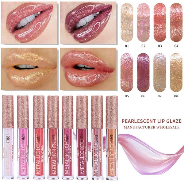 

lip gloss eight color liquid moisturizing glaze care changing pearly