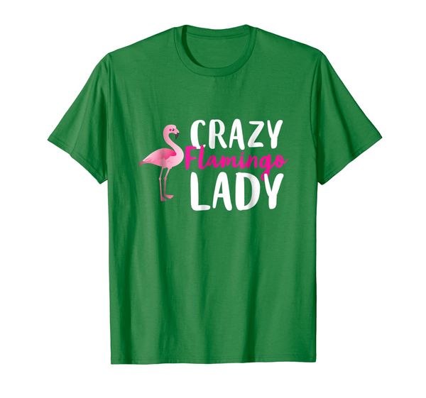 

crazy flamingo lady wading bird species lover humor t-shirt, White;black
