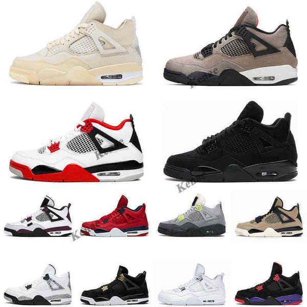 

4 sail men women basketball shoes 4s university blue black cat fire red white cement cactus jack mens womens trainer sports sneakers
