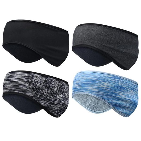 

sweatband ear muffs headband runners headbands for women covers winter fleece warmers men, Yellow;black