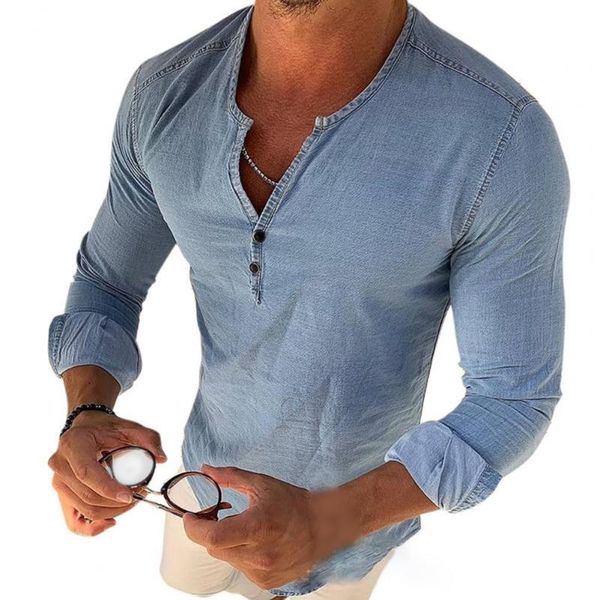 

men's t-shirts summer men t-shirt casual solid color v neck long sleeve round streetwear, White;black