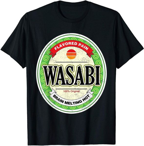 

wasabi funny japanese sushi condiment halloween costume t-shirt size s-5xl, White;black