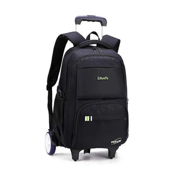 

waterproof children trolley school backpack bags boys kids orthopedic backpacks removable wheeled bag teenagers mochila